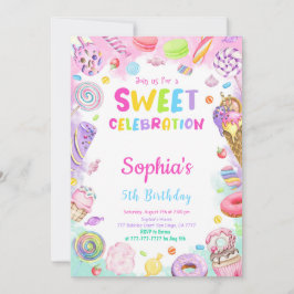 Kandy Birthday-inbjudan Inbjudningar