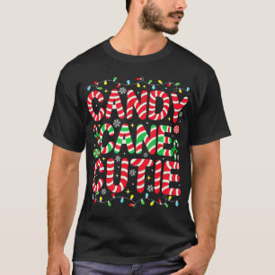 Kandy Candy cane Älskare Crew Julafton Candy T Shirt