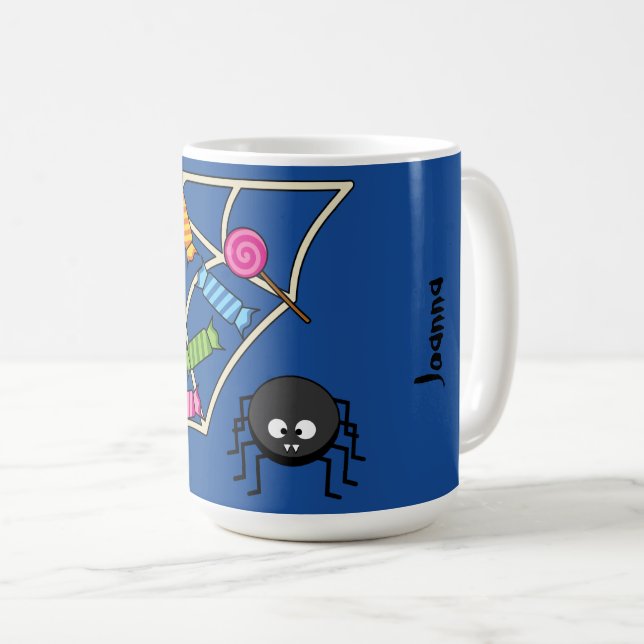 Kandy Catcher spider | Lägg till egen Namn Kaffemugg (Framsida höger)