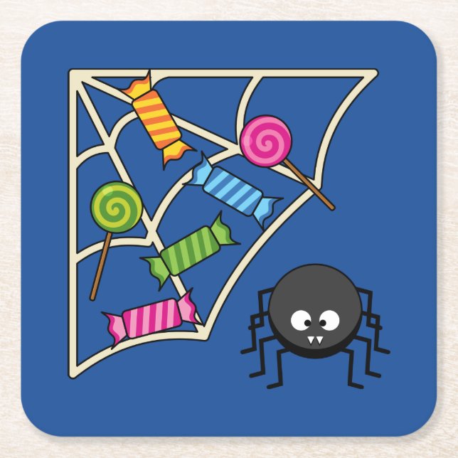 Kandy Catcher spider Underlägg Papper Kvadrat (Framsidan)