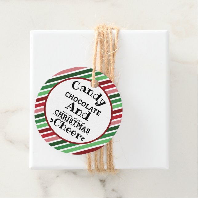 Kandy Chocolate och jul Cheer Gåvor Etiketter (På plats)