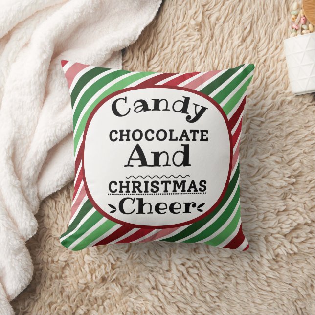 Kandy Chocolate och jul Cheer Kudde (Filt)