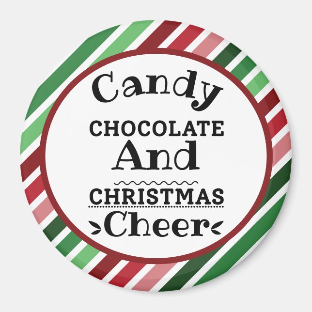 Kandy Chocolate och jul Cheer Magnet (Framsidan)