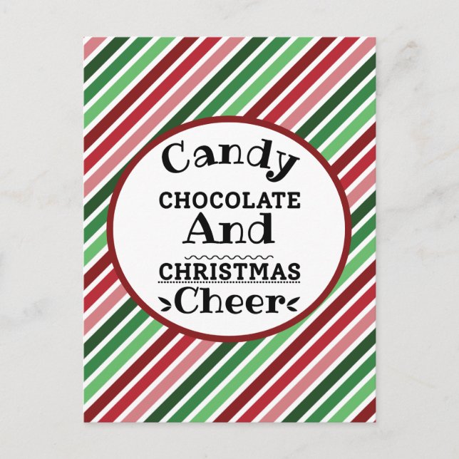 Kandy Chocolate och jul Cheer Vykort (Framsida)