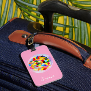 Kandy färglös sötsylt lollie bagagebricka