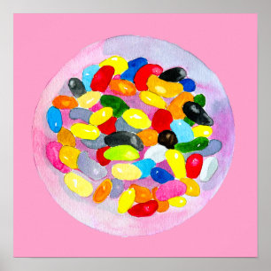 Kandy färglös sötsylt lollie poster