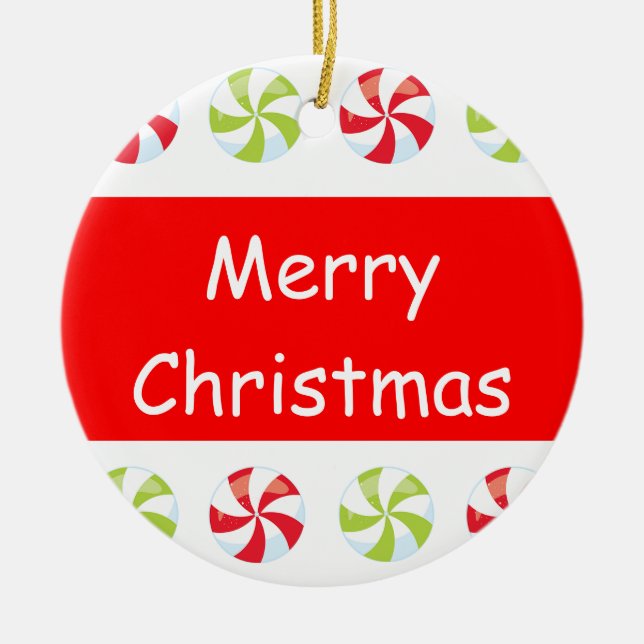 Kandy God Jul Keepsak med År Julgransprydnad Keramik (Framsidan)