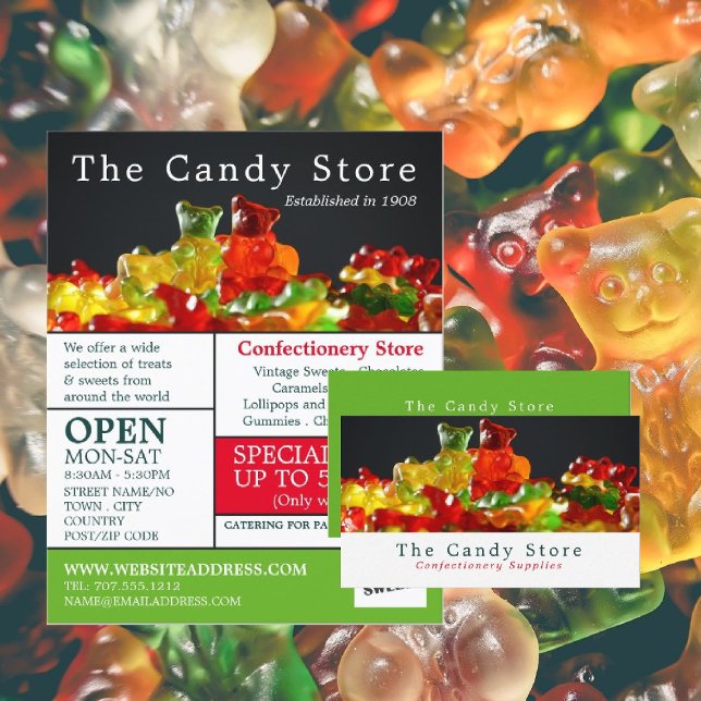 Kandy Gummy Bears, Konfektyrvaror Advert Flygblad (Skapare uppladdad)