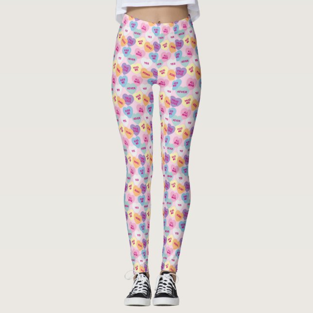 Kandy Hearts Leggings (Rosa) (Framsida)