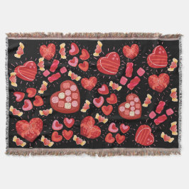 KANDY, HJÄRTA, VALENTINE FILT