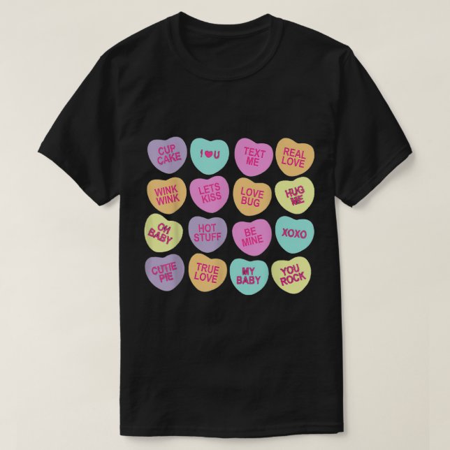 Kandy Kärlek Galentines på Alla hjärtans dag T Shirt (Design framsida)