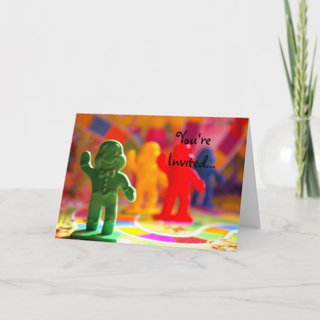 Kandy Land Card-inbjudan Inbjudan (Framsida)