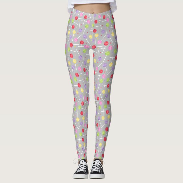 Kandy Lollipop-utskrift för barn Leggings (Framsida)