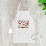 Kandy och Dessert Doodles Sweet Treats Mönster Förkläde<br><div class="desc">Koka upp något sött i stil med det här godiset och desserta doudles apron. Med en roligt och färglös utformning av muffinsar, pålspån och andra sockelsocklar är det perfekten för bakning, matlagning eller för att ta emot dessertkallat party. Underbar för hemköksmästare, bagare eller alla som kärlek spelar kökstillbehör, ger den...</div>