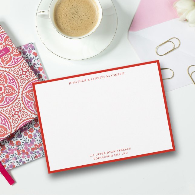 Kandy Red Classic Gräns - platta anteckningskort (Skapare uppladdad)