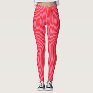 Kandy Stripe i Rosa Red >Womens Leggings