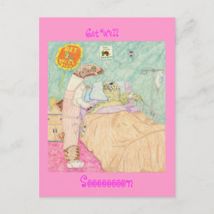 Kandy Striper och hennes patient Vykort