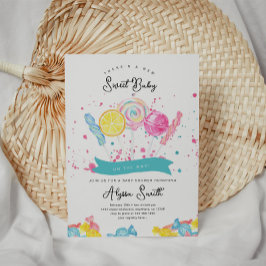 Kandy Sweet Shop Baby Shower Inbjudningar
