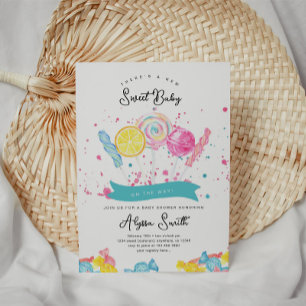Kandy Sweet Shop Baby Shower Inbjudningar