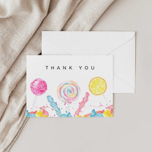 Kandy Sweet Shop Birthday eller Baby Shower Tack Kort