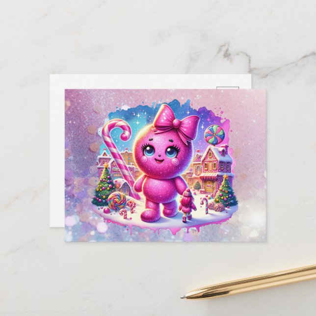 KandyLandGumDrop Helg Vykort (Fram/Back In Situ)