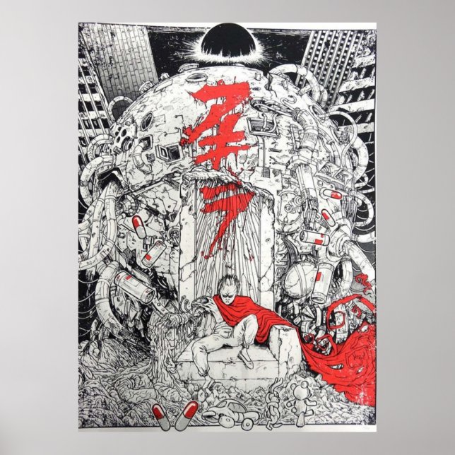 Kaneda Shotaro Akira anime manga Poster (Framsidan)