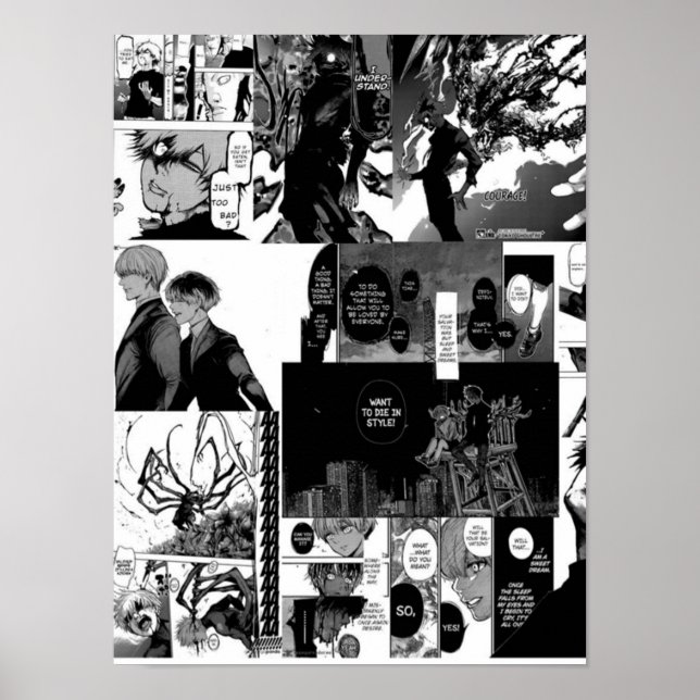 Kaneki Ken Aesthetic Collage Poster (Framsidan)