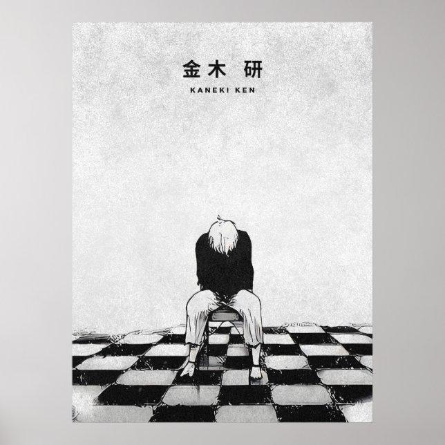 Kaneki Ken Tokyo Ghoul Minimalist Manga Poster (Framsidan)