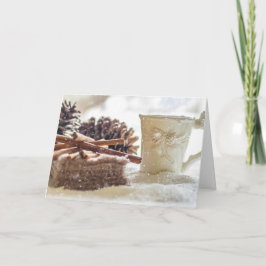 Kanel Pinecone & Coffee Recipe-julkort Kort