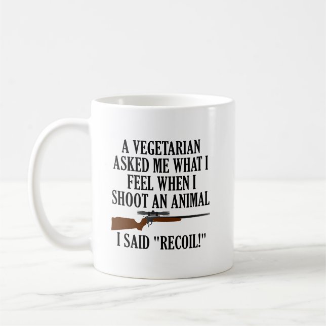 Känel Recoil Funny Hunting Mug Kaffemugg (Vänster)