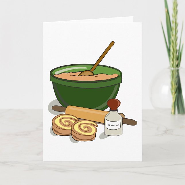 Kanel Roll Baking Ingredients Mysigt Kitchen Kort (Skapare uppladdad)