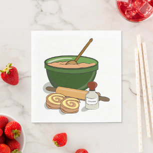 Kanel Roll Baking Ingredients Mysigt Kitchen Pappersservett