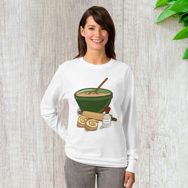 Kanel Roll Baking Ingredients Mysigt Kitchen T Shirt (Skapare uppladdad)