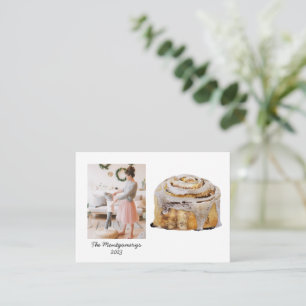 Kanel Roll Photo Julkort Helgdag Anteckningskort