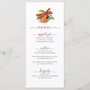 Kanel Sticks & Orange Slices Firande Menu Meny