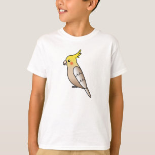Kanel Tecknad Kakaduja Papegoja Fågel T-shirt