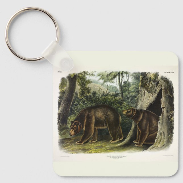 Kanelbjörn från Audubons Quadrupeds Nyckelring (Framsida)