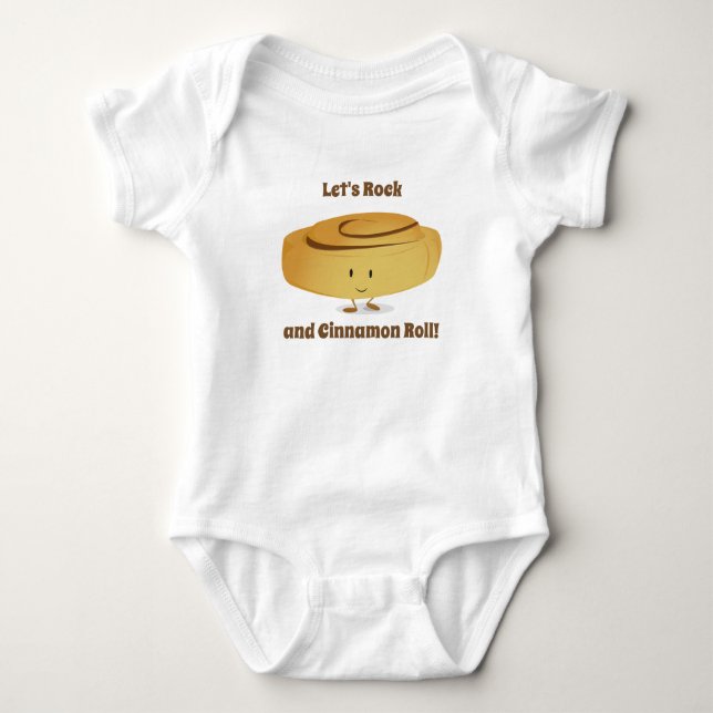 Kanelbrun Bodysuit för baby för rulltecken | Tröja (Framsida)