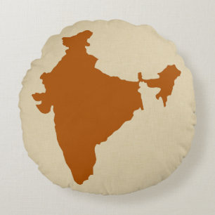 Kanelbruna kryddaMoods Indien Rund Kudde