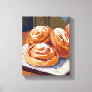 Kanelbulle Bageri Målning Canvastryck