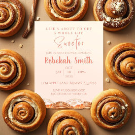 Kanelbulle Duscheinladning med Vattenfärg Inbjudningar