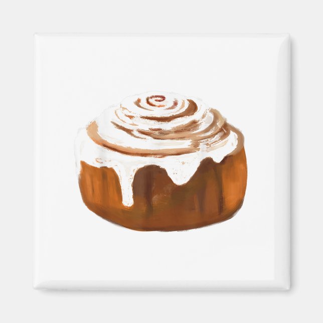 Kanelbulle Kostym Halloween Bröd Cosplay Mat Magnet (Framsidan)