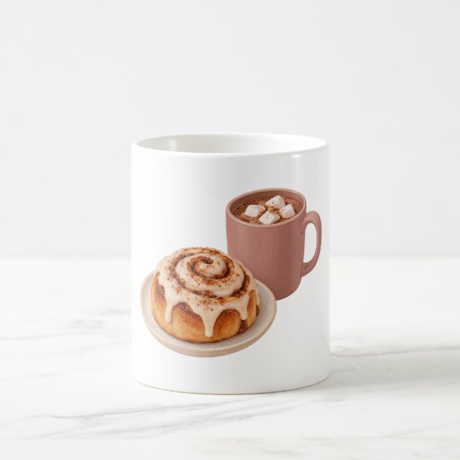 Kanelbulle och kakao kaffemugg (Center)