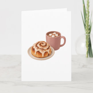 Kanelbulle och kakao kort