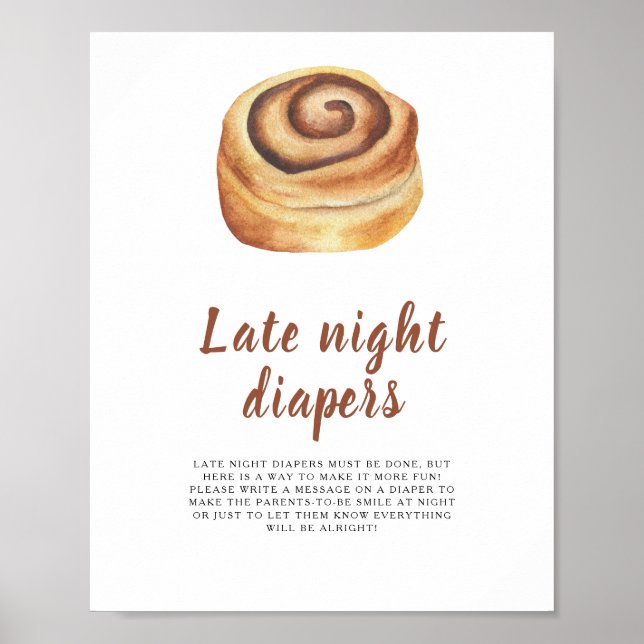 Kanelbun - Sent nattblöjspel Poster (Framsidan)