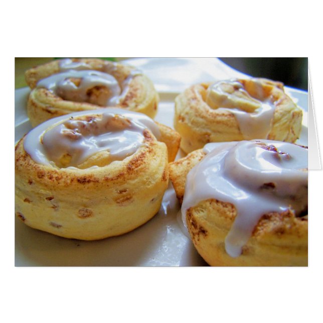 kanelrulle hälsningskort (Framsidan Horizontal)
