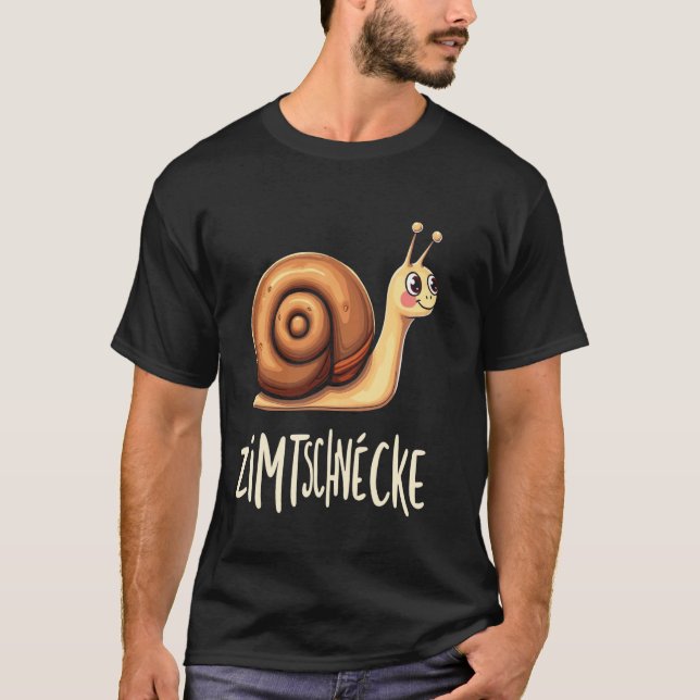 KANELSNECKA Rolig snigel T Shirt (Framsida)