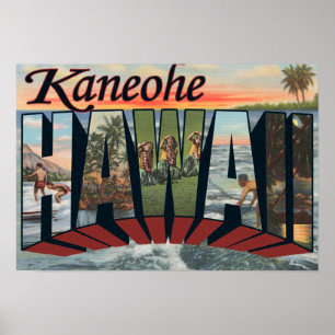 Kaneohe Hawaii - stora brevplatser Poster