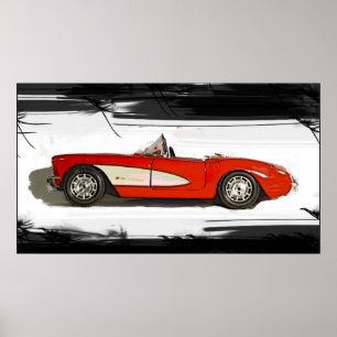 Kanfas Corvette Poster
