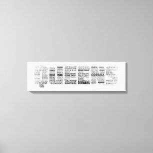 Kanfas för drottningNew York typografi Canvastryck